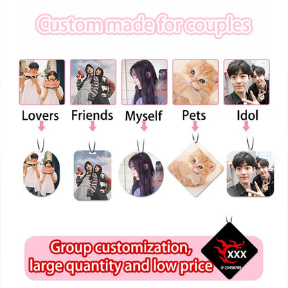 20 pcs Customized Car Air Freshener Free Design Car Accessories Aromatherapy Any Shape Any Picture Can Be Customized Advertising