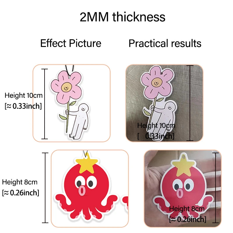 20 pcs Customized Car Air Freshener Free Design Car Accessories Aromatherapy Any Shape Any Picture Can Be Customized Advertising